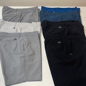 Adidas Men's Shorts Collection in Gray, Black, and Blue